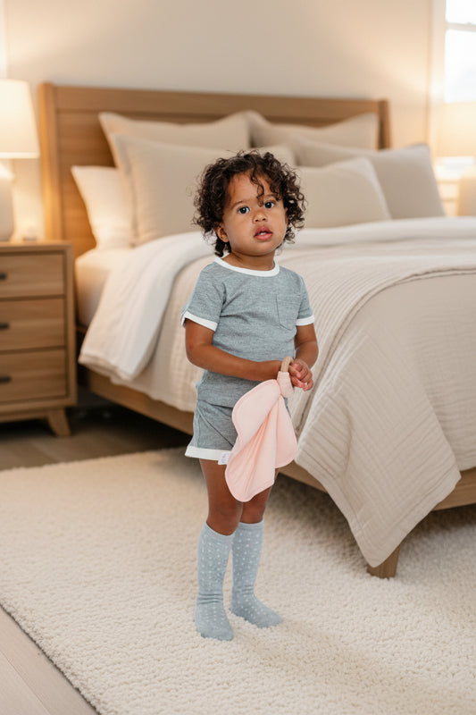 Ribbed Bamboo 2 Piece Shorts Set