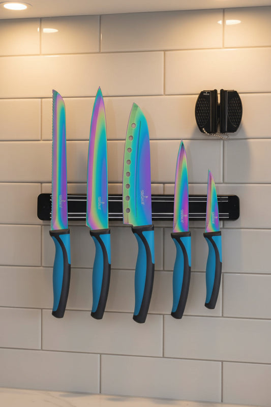 Kitchen Knife Set - Titanium Coated Blades