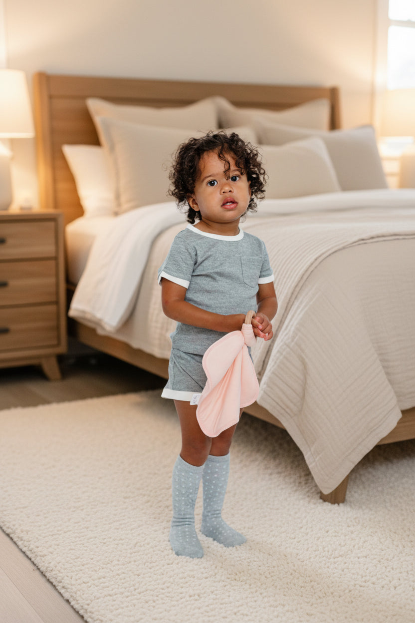 Ribbed Bamboo 2 Piece Shorts Set