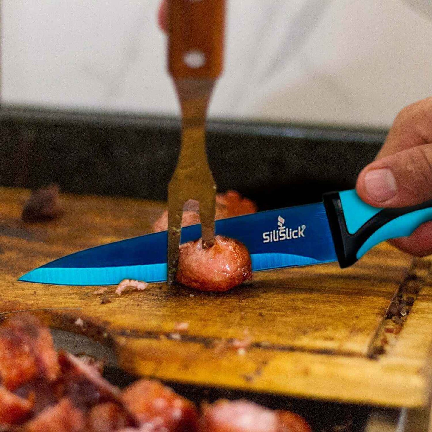 Kitchen Knife Set - Titanium Coated Blades