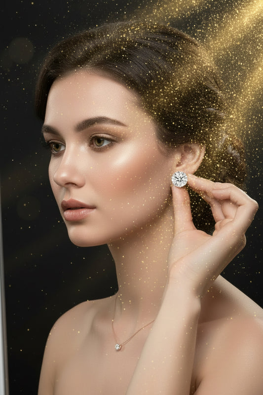 1.50 CTW AGI Certified Lab-Grown Diamond Stud Earrings in 14K White or Yellow Gold | F-G Color | VS Clarity | Ethical Luxury