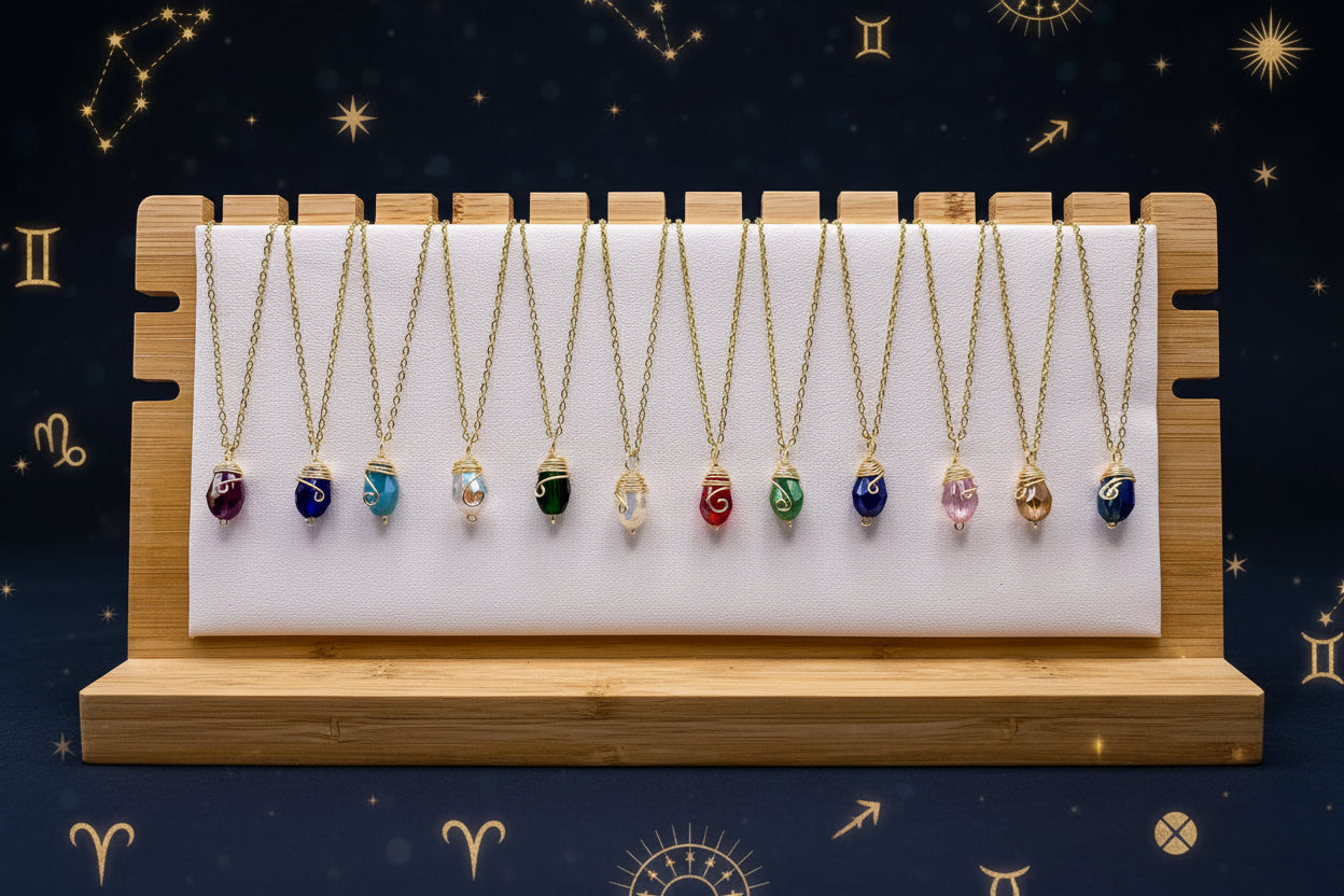 Gold Birthstone necklace