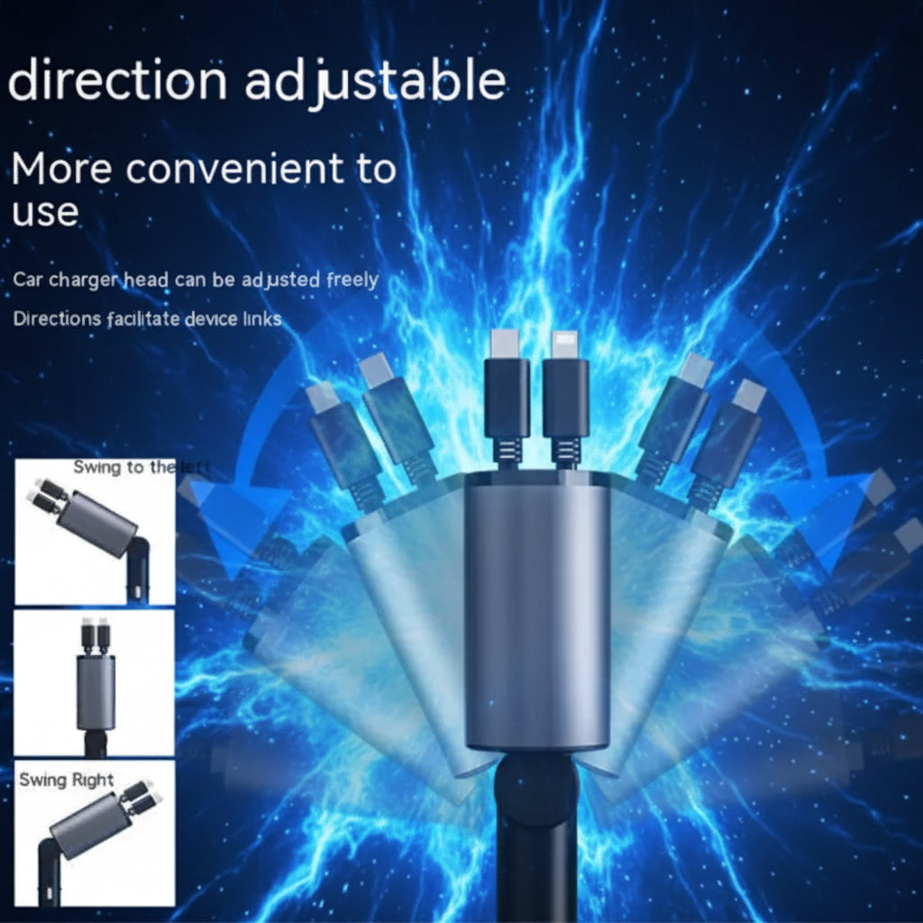 FAST 100W Car Phone Charger Lighter USB And TYPE-C Adapter