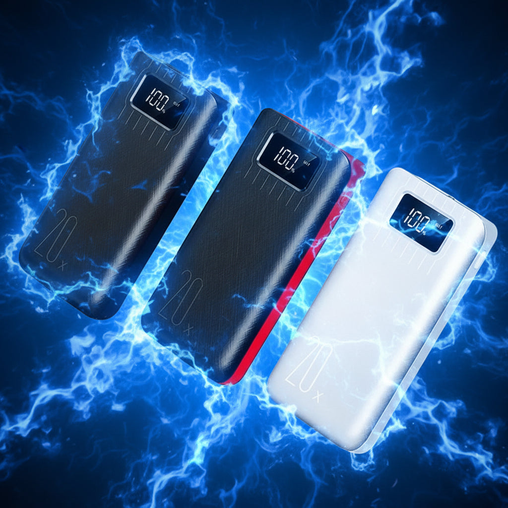 20000mAh External Battery Power Bank Dual USB With LED Flashlight