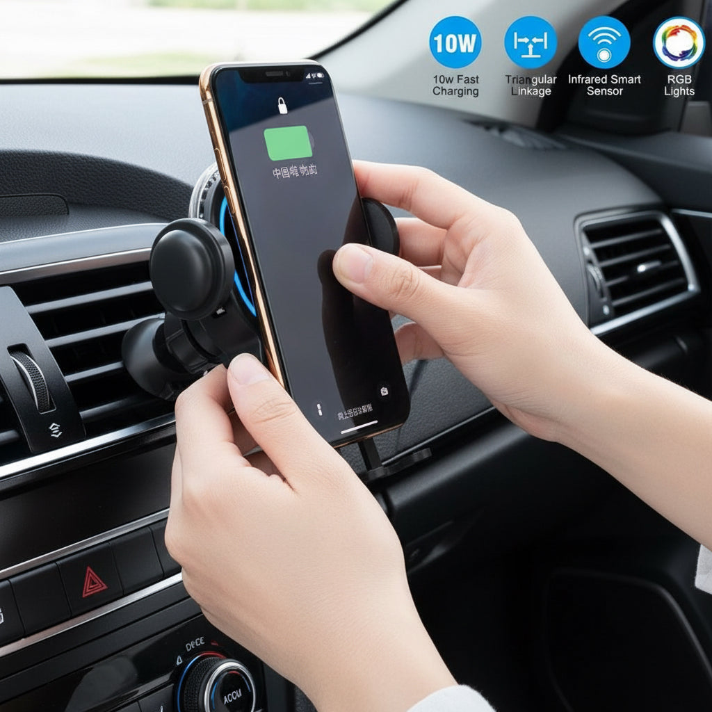 10W Wireless Automatic Clamping Mount Fast Charger For Your Car