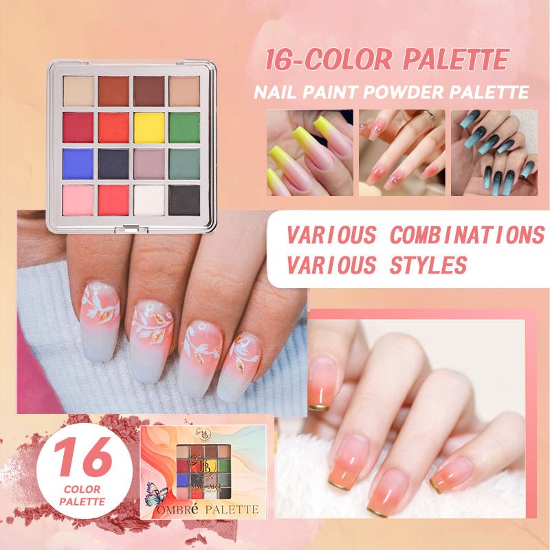OMBRé Pressed Pigment Powder Palette - 16 Colors Set